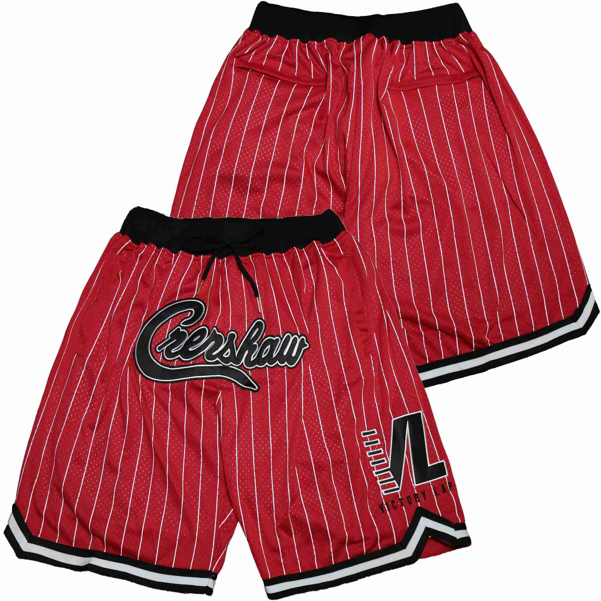 Crenshaw Royal Blue And White PinstripeI Basjetball Shorts20216182